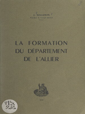 cover image of La formation du département de l'Allier
